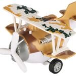 Metalowy samolot bezwładnościowy Same Toy Aircraft brązowy z oświetleniem i muzyką SY8015Ut-3