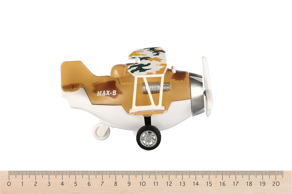 Metalowy samolot bezwładnościowy Same Toy Aircraft brązowy z oświetleniem i muzyką SY8015Ut-3 - obrazek 3