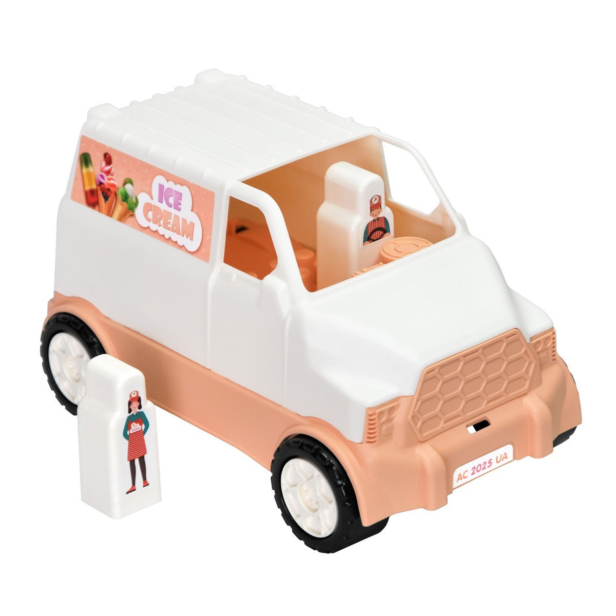 Samochód dostawczy z lodami Smart Wheels Tigres 40054 biało-różowy - obrazek 3