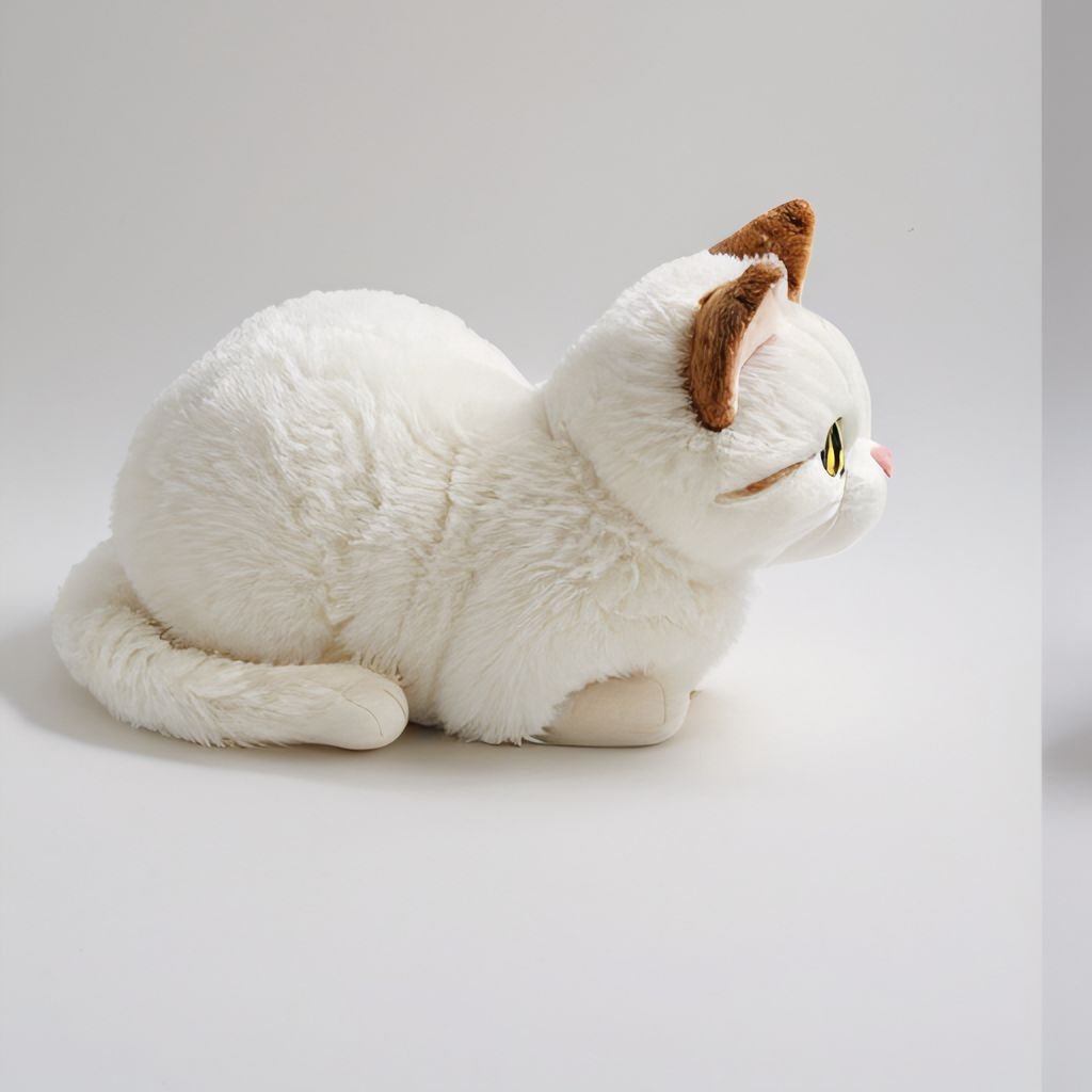 Pluszowy kotek biały - obrazek 3
