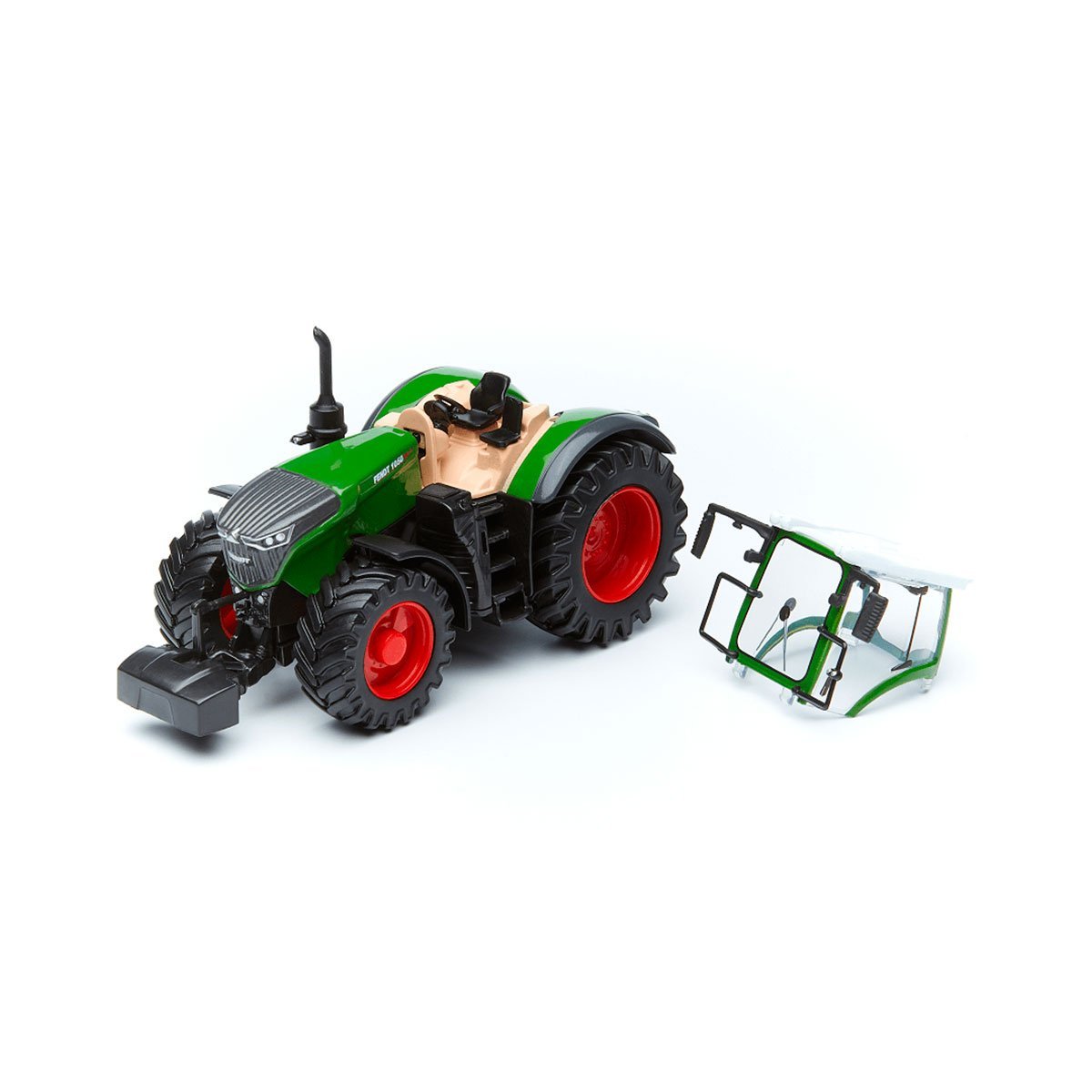 Model ciągnika Fendt 1050 Vario z wałkiem zgrabiarki 10 cm Bburago 18-31665 - obrazek 9