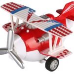 Metalowy samolot bezwładnościowy Same Toy Aircraft czerwony ze światłem i muzyką SY8012Ut-3
