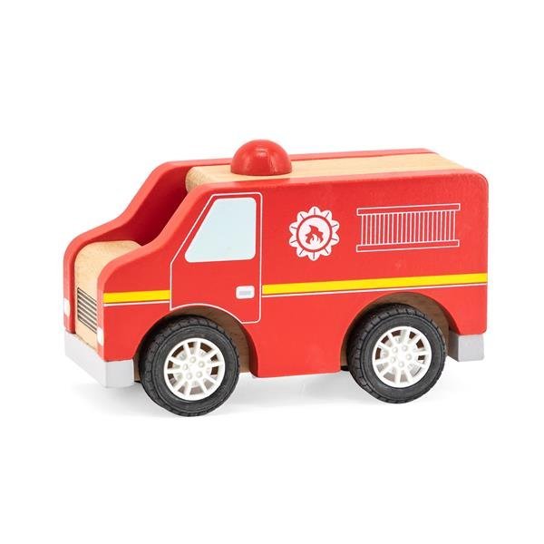 Drewniany samochodzik Viga Toys Strażak 44512 - obrazek 3