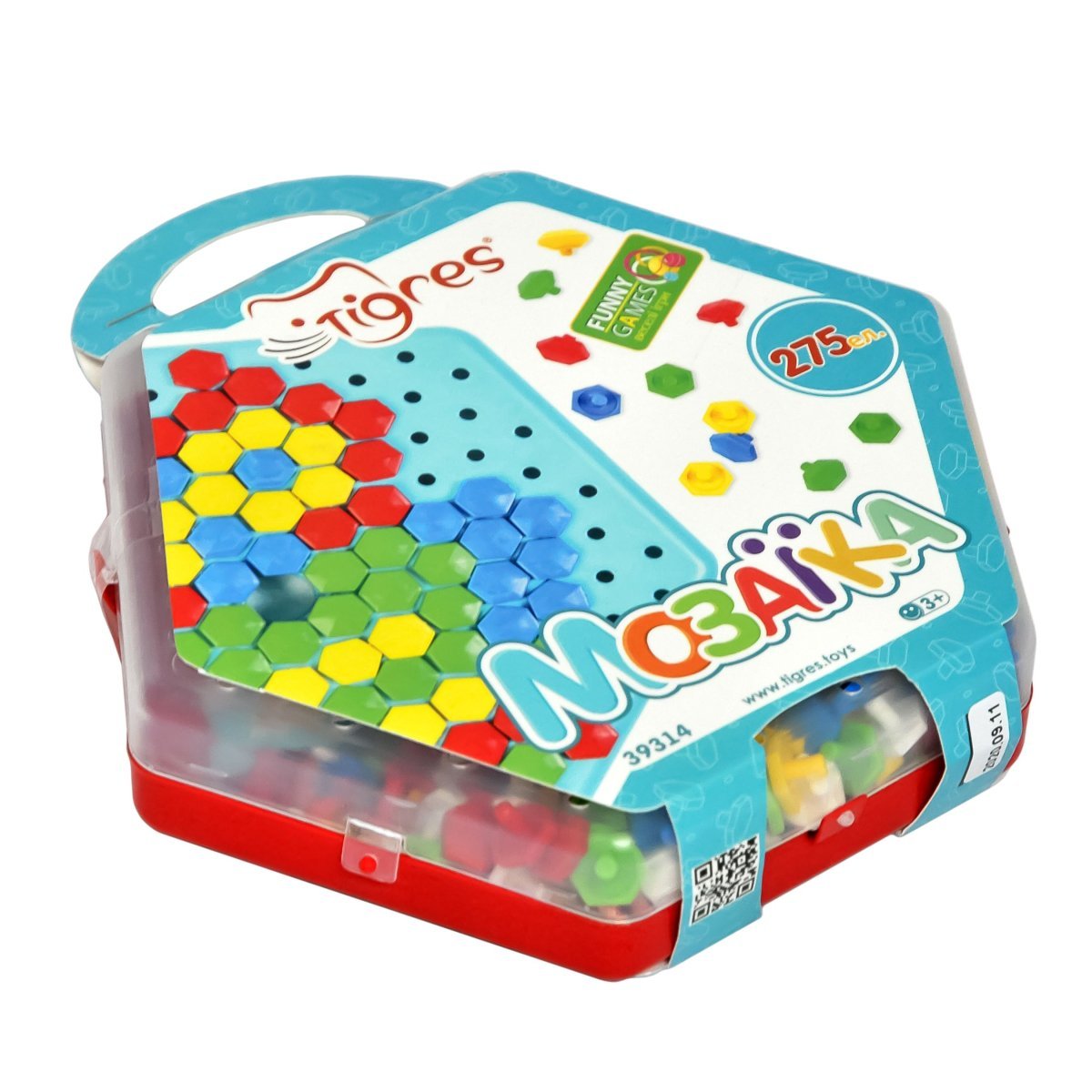 Zabawka edukacyjna "Mozaikowy Motyl" jasnoróżowa