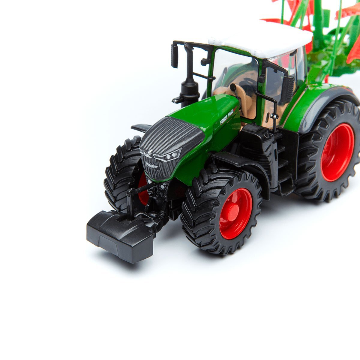 Model ciągnika Fendt 1050 Vario z wałkiem zgrabiarki 10 cm Bburago 18-31665 - obrazek 10