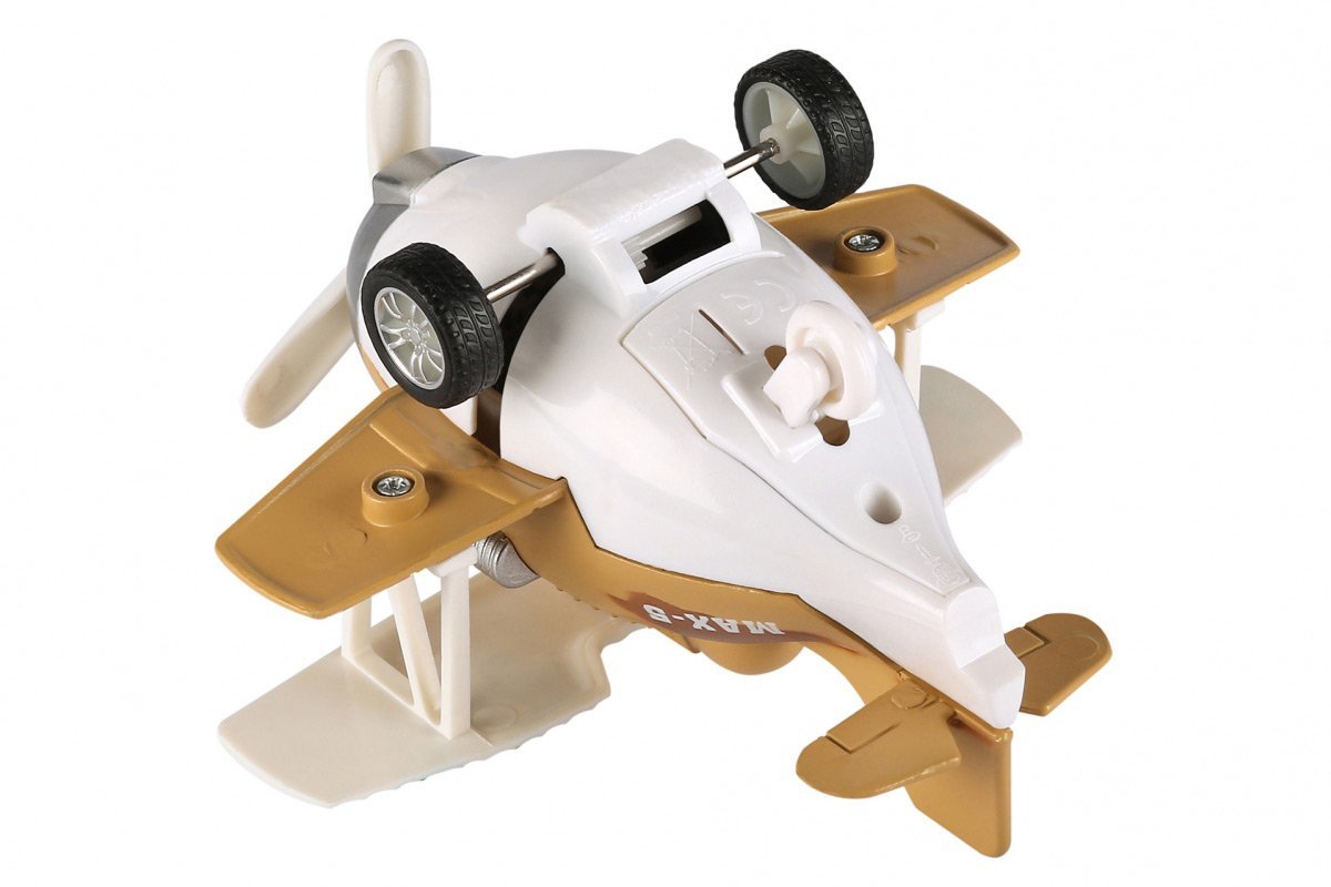 Metalowy samolot bezwładnościowy Same Toy Aircraft brązowy z oświetleniem i muzyką SY8015Ut-3 - obrazek 4