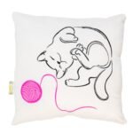 Poduszka "Kot z piłką"