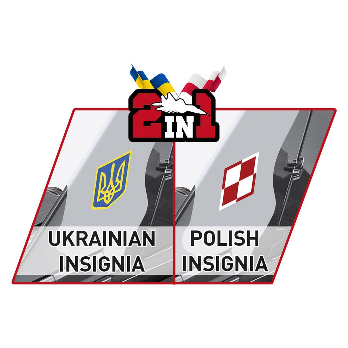 Samolot designerski MiG-29 UA/PL Fulcrum 550 części Cobi COBI-5840 - obrazek 10