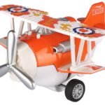 Metalowy samolot bezwładnościowy Same Toy Aircraft pomarańczowy ze światłem i muzyką SY8012Ut-1