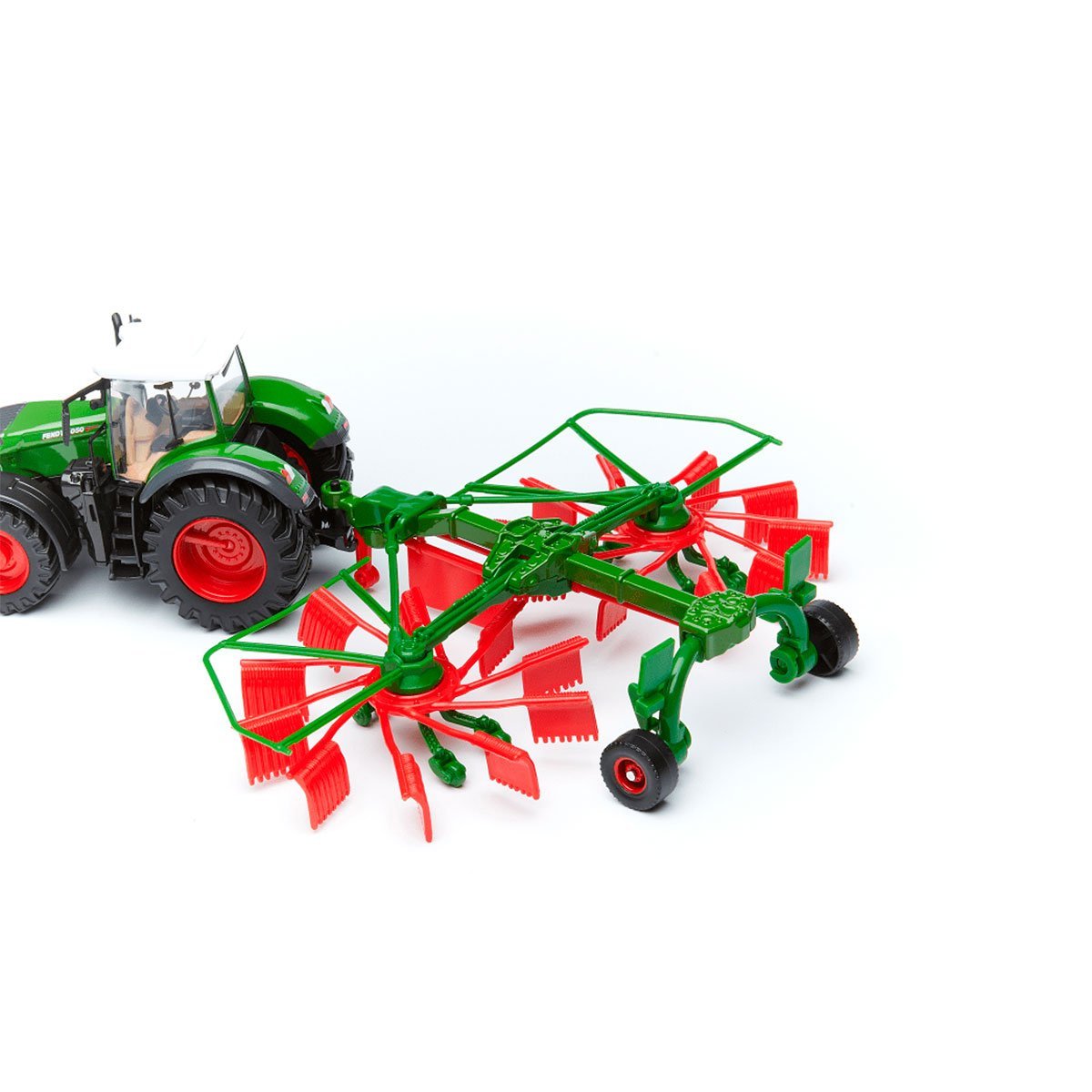 Model ciągnika Fendt 1050 Vario z wałkiem zgrabiarki 10 cm Bburago 18-31665 - obrazek 4