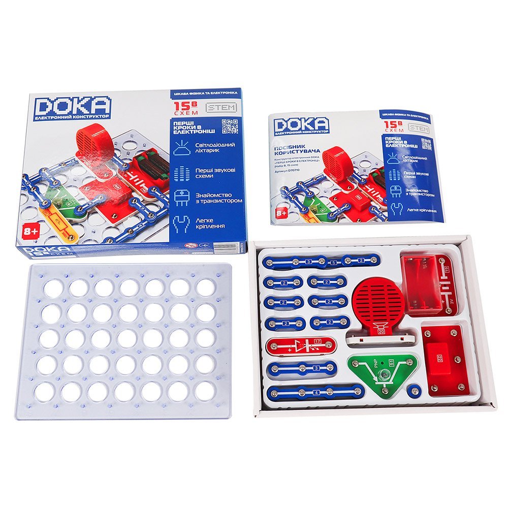 Konstruktor elektroniki Doka Pierwsze kroki w elektronice Zestaw B D70710 - obrazek 4
