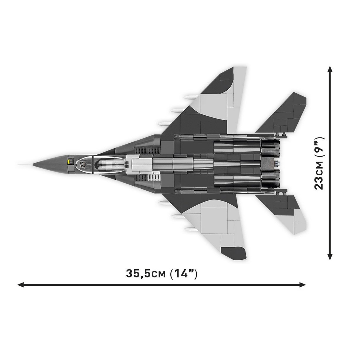 Samolot designerski MiG-29 UA/PL Fulcrum 550 części Cobi COBI-5840 - obrazek 8