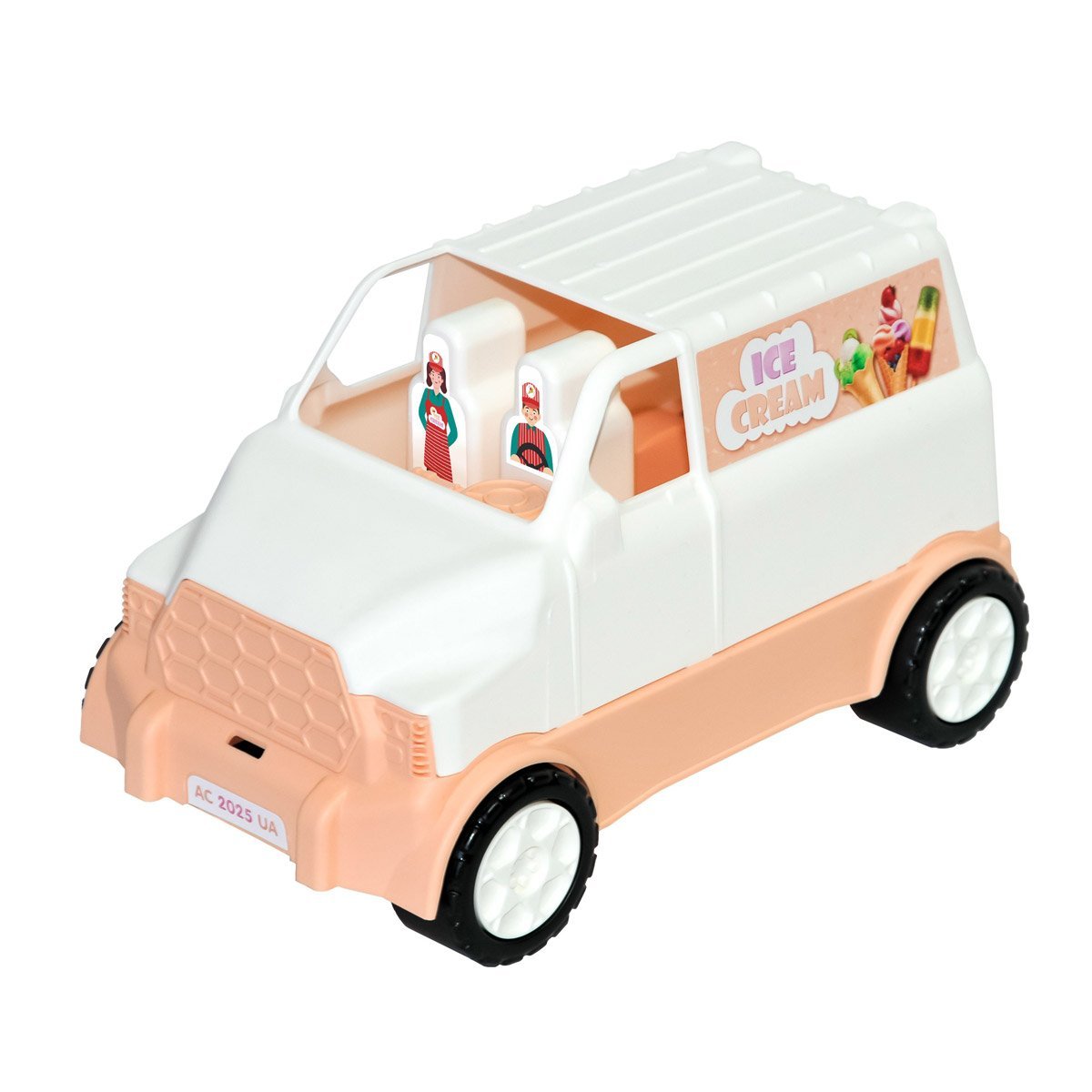 Samochód dostawczy z lodami Smart Wheels Tigres 40054 biało-różowy