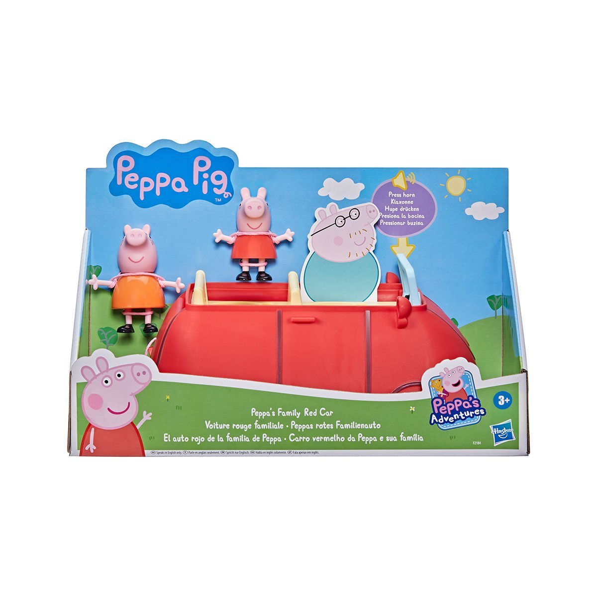 Zestaw do zabawy Peppy's Family Car 2 figurki z dźwiękiem Peppa Pig F2184 - obrazek 3