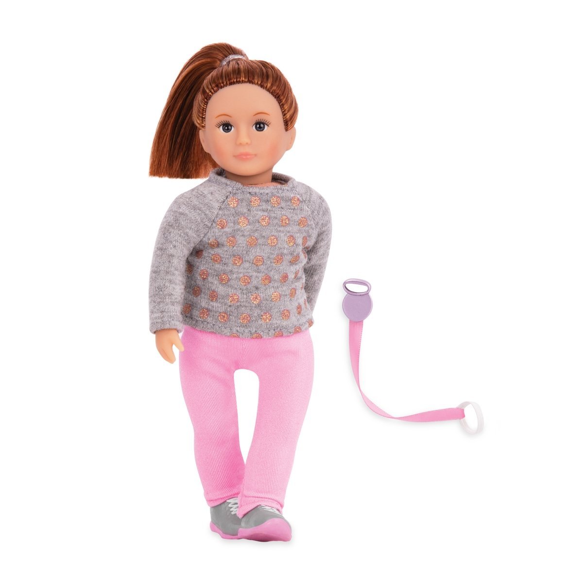 Lalka Lori 15 cm Rosalind ze smyczą dla psa LO31113Z