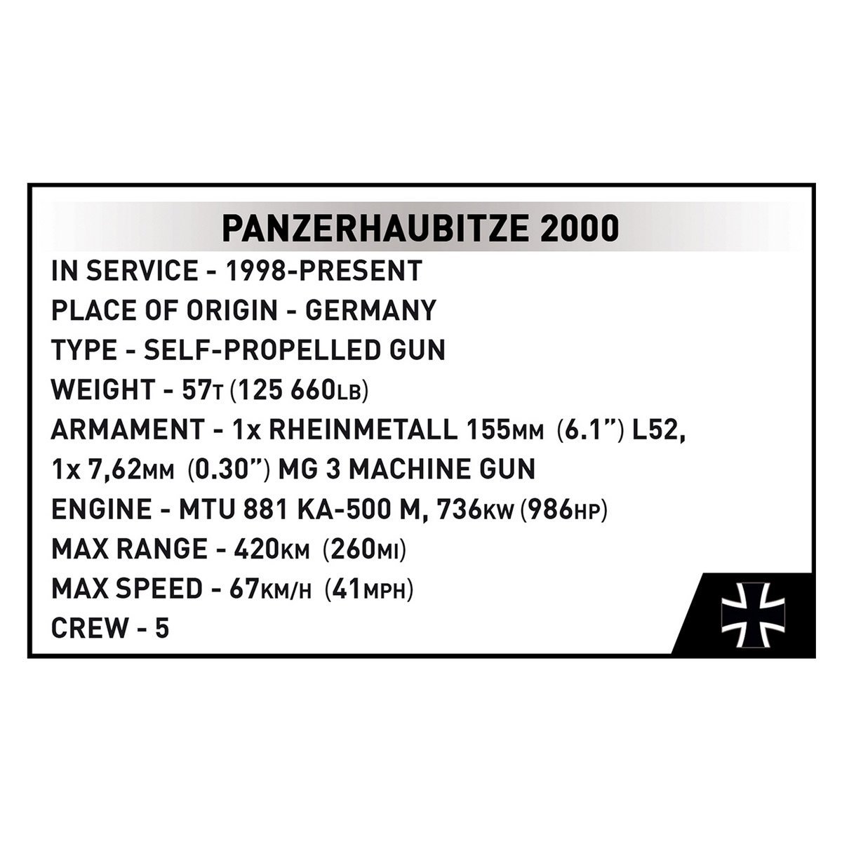 Projektant działa samobieżnego PzH 2000 1006 części Cobi COBI-2628 - obrazek 11