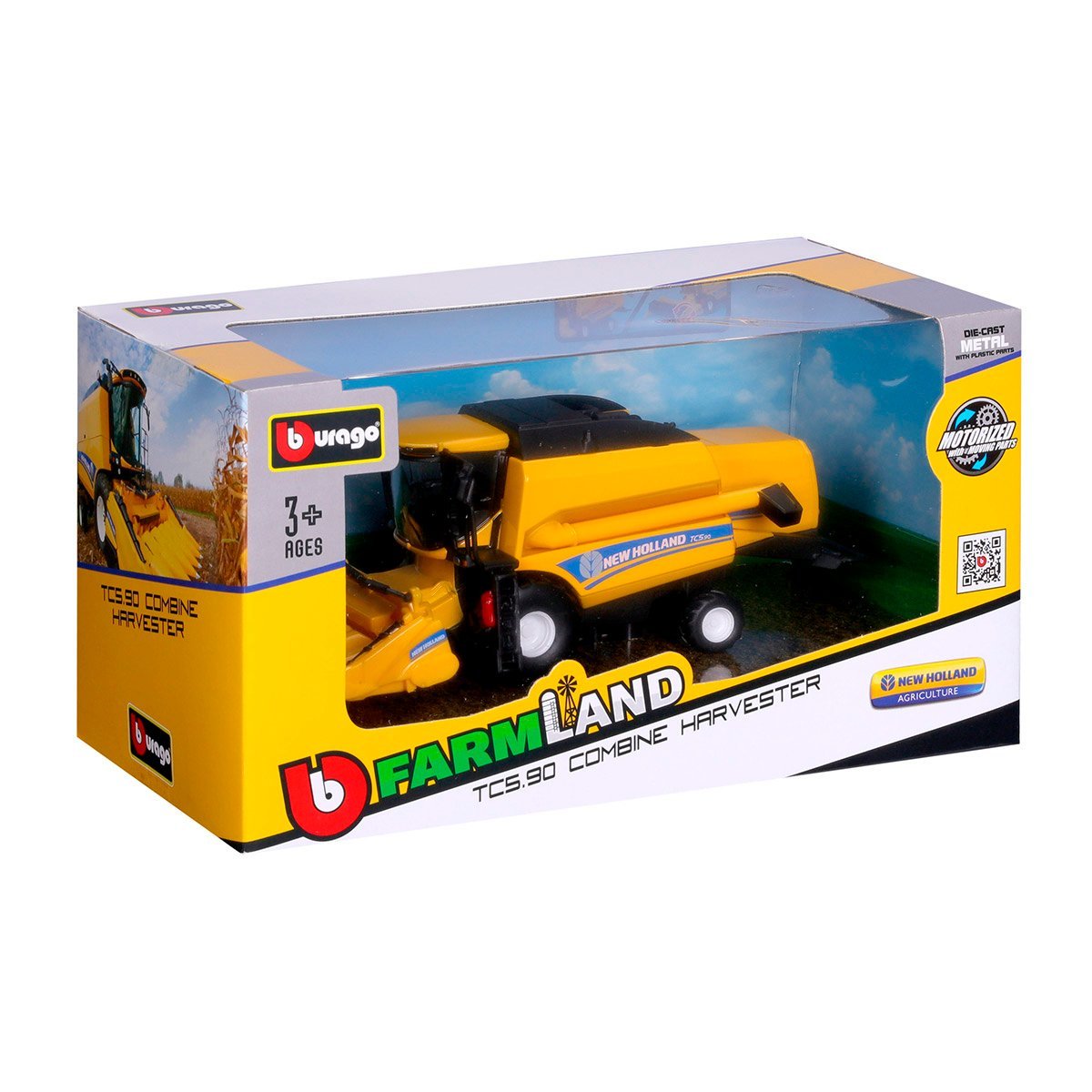 Model samochodu Kombajn zbożowy z hederem do kukurydzy New Holland TC5.90 Bburago 18-31722 - obrazek 11