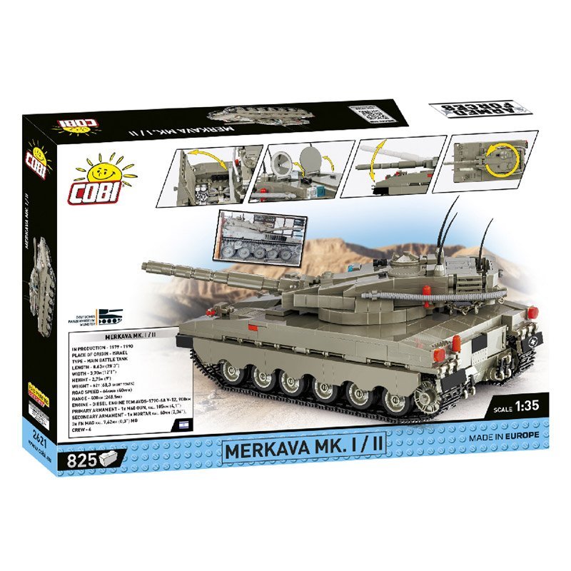 Projektant czołgu Merkava Mk 1 825 części Cobi COBI-2621 - obrazek 9