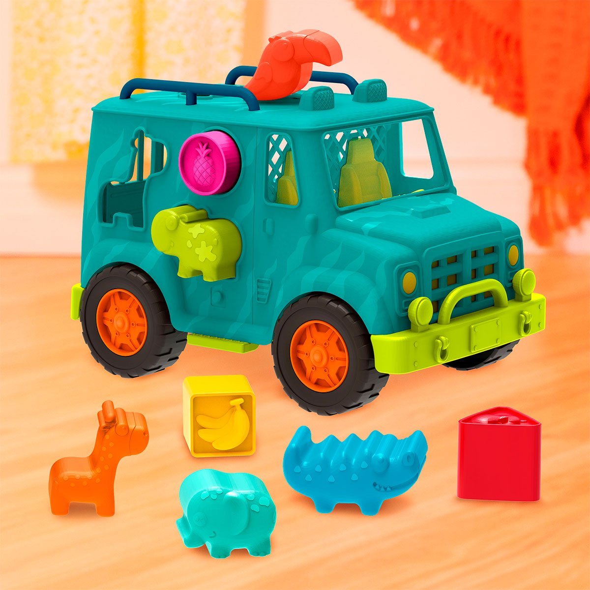 Zestaw do sortowania Safari Truck w kolorze morskim Battat BX2024Z - obrazek 3
