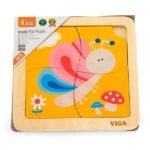 Drewniana mini układanka Viga Toys Butterfly, 4 elementy 50136