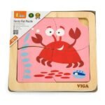 Drewniana mini układanka Viga Toys Krab, 4 elementy 50146