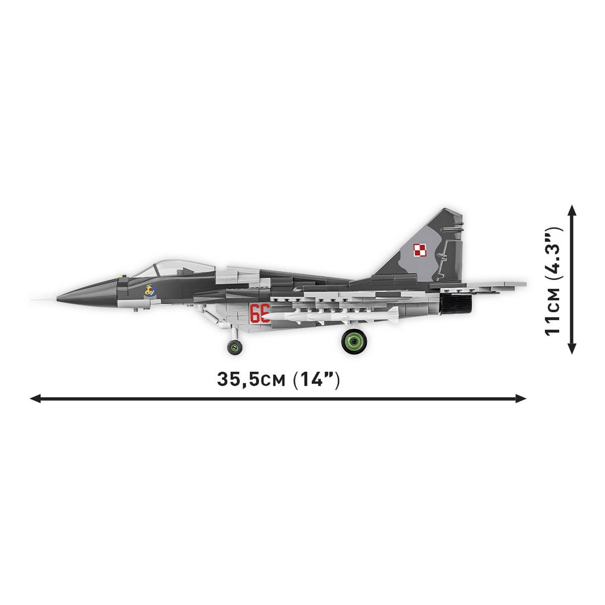 Samolot designerski MiG-29 UA/PL Fulcrum 550 części Cobi COBI-5840 - obrazek 9