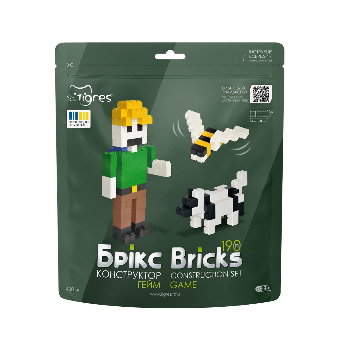 Konstruktor 190 elementów Game Bricks Tigres 40014