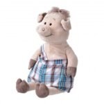 Miękka zabawka Same Toy Pig w kombinezonie 45cm THT706