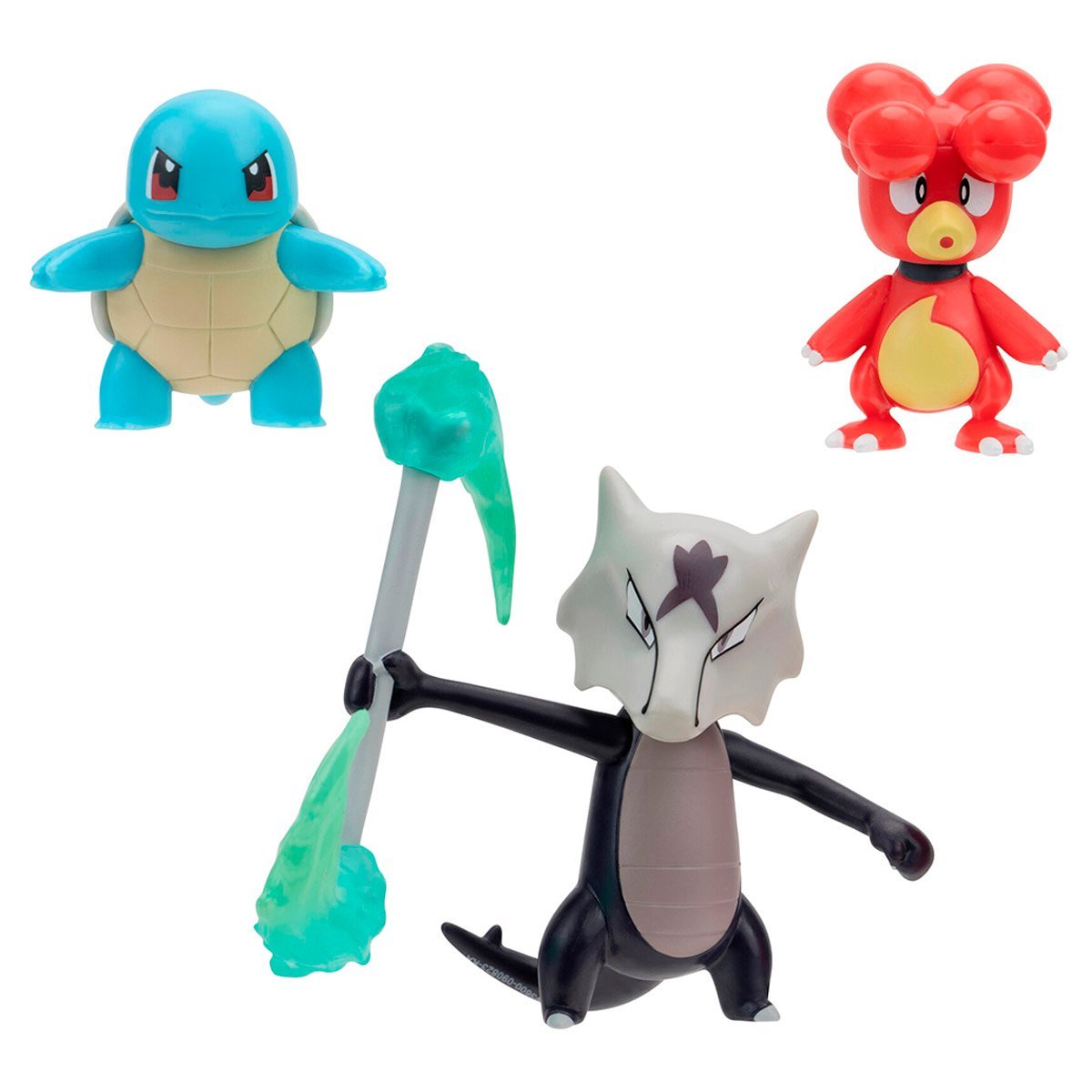 Zestaw figurek do gry Magby, Squirtle, Alola Marowak W19 Pokemon PKW3600